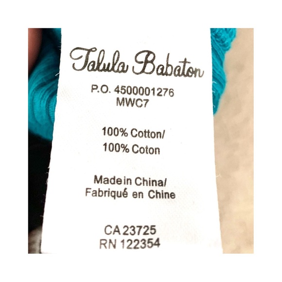 Teal Blue Cotton Tank Top Size XS - Picture 7 of 7